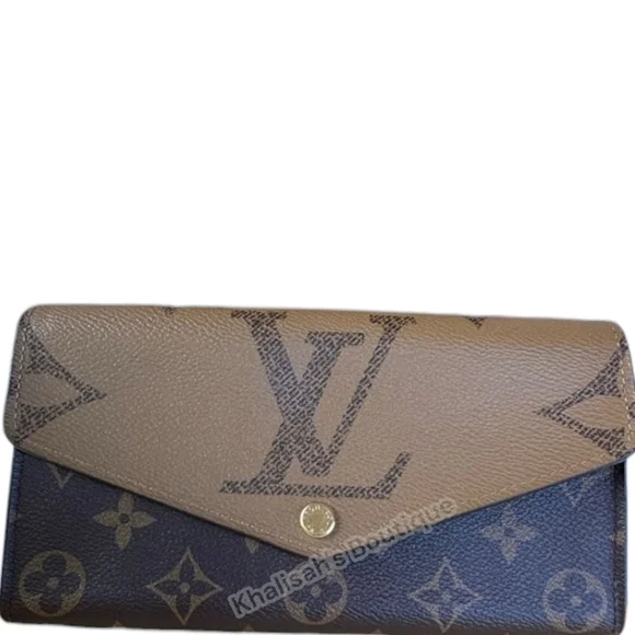 MSRP $885 LOUIS VUITTON LV REVERSE MONOGRAM M80726 Sarah Wallet - Picture 7 of 16